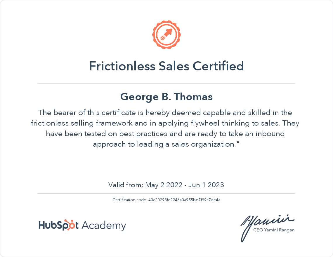 Frictionless Sales
