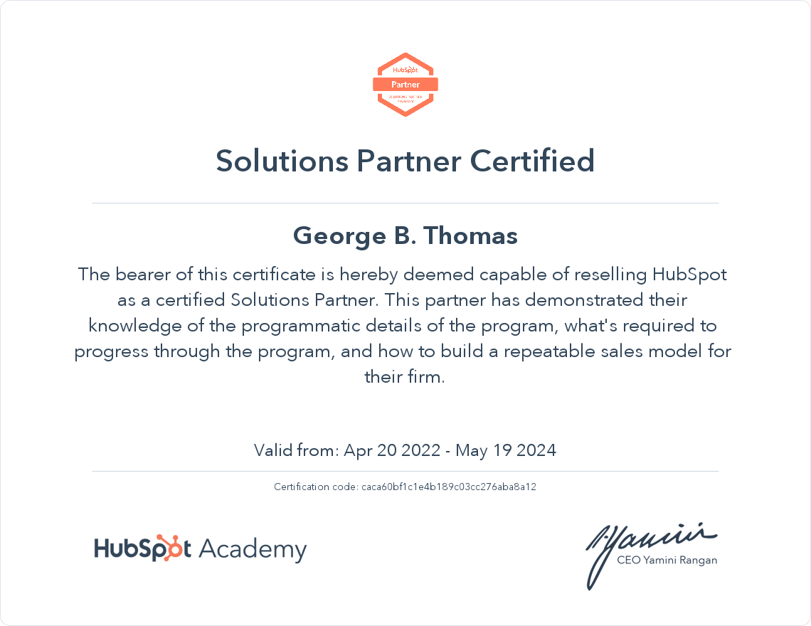 HubSpot Solutions Partner