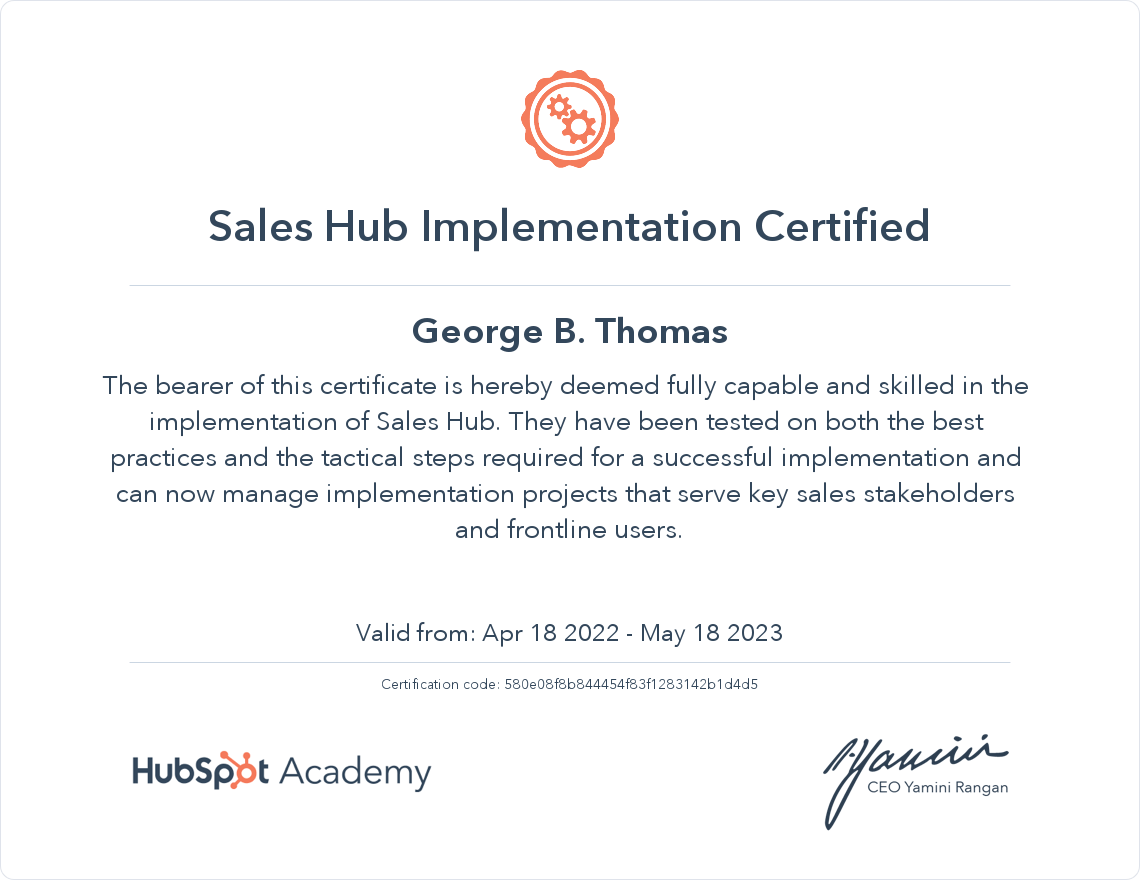 Sales Hub Implementation