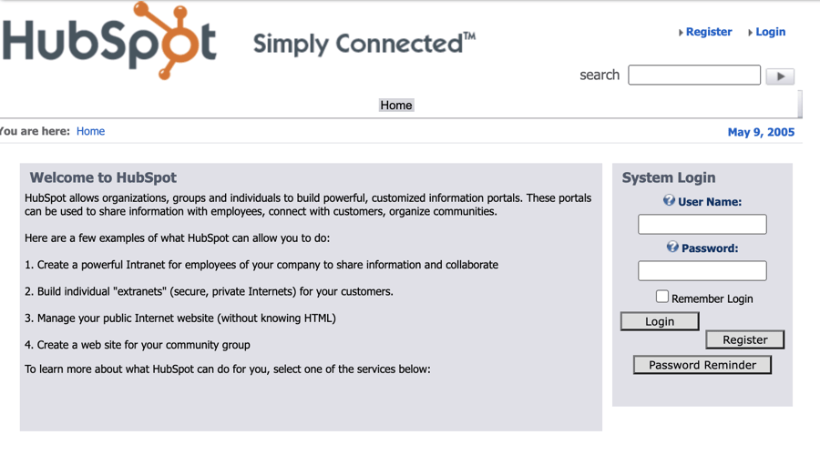 hubspot-in-2005