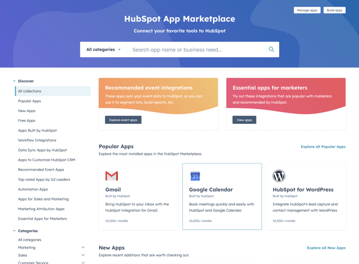 hubspot apps marketplace